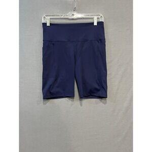 Calia By Carrie Underwood Biker Shorts Women's M Blue Cell Phone Zip Pocket